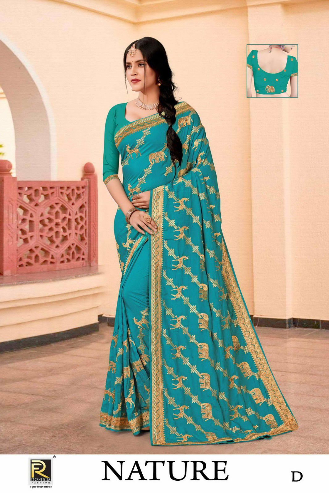 Nature By Ronisha Embroidery Wedding Sarees Wholesale Shop In Surat
